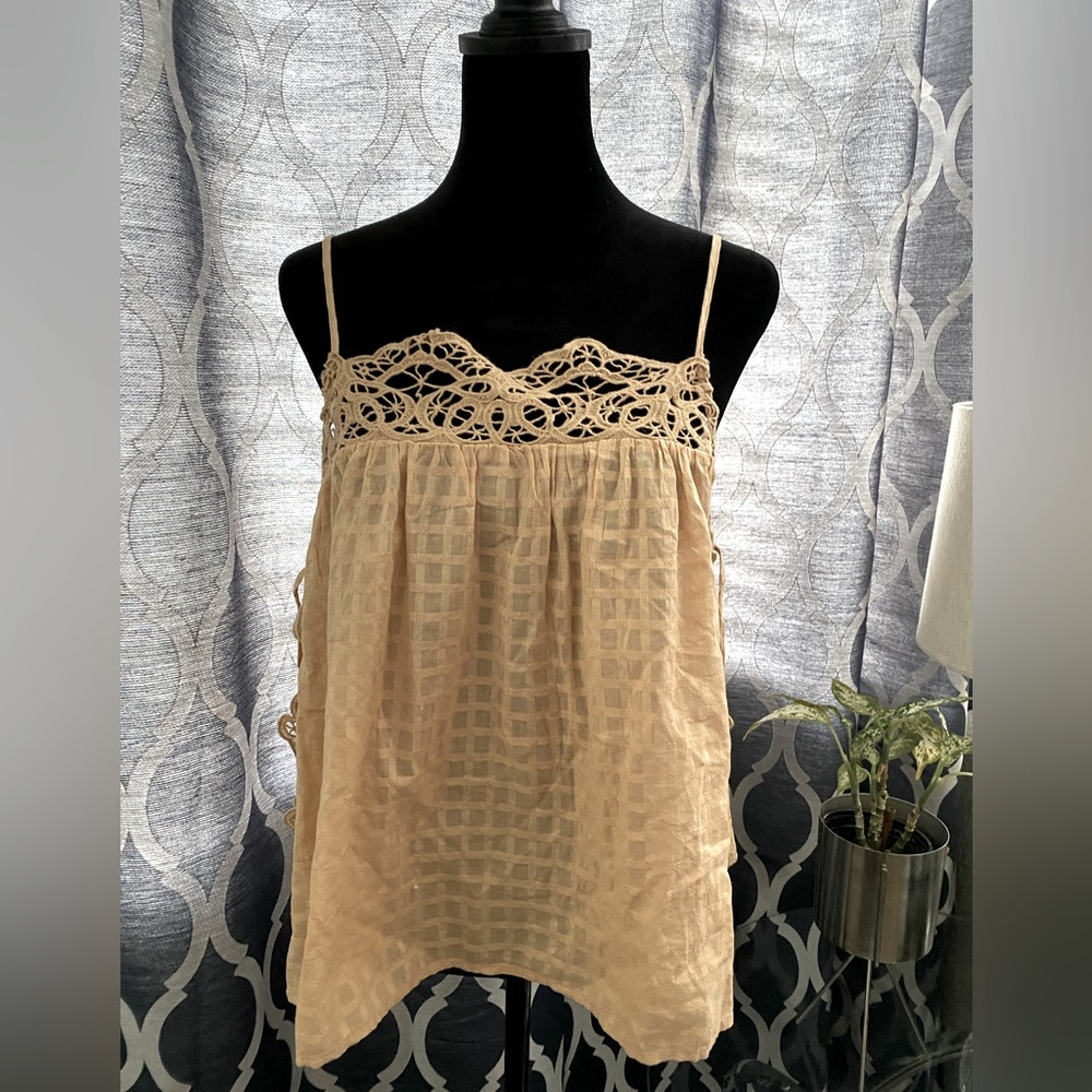 American eagle, tank tops , beige and white available.  100% cotton